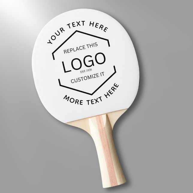  Logo Black Text White Business Promotional Ping Pong Paddle (Creator Uploaded)