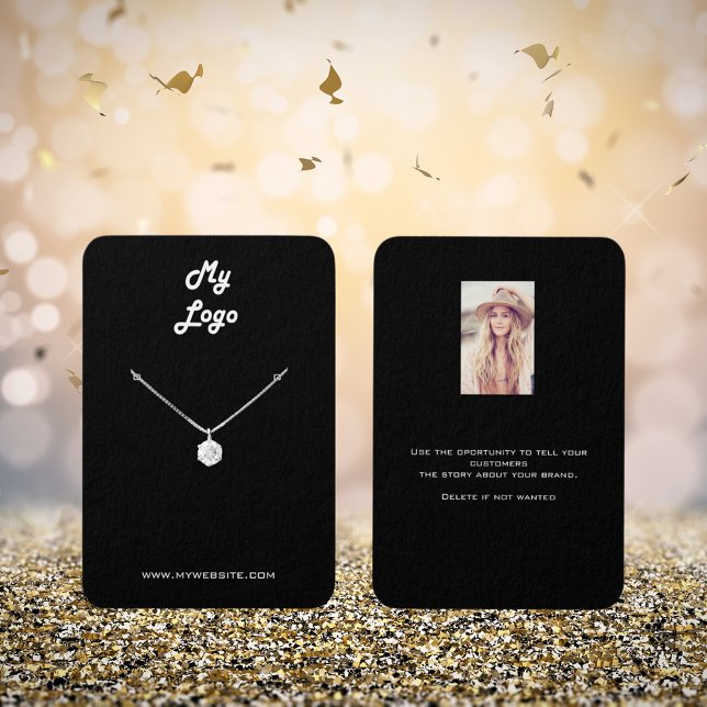 Logo black white earring photo display card (Creator Uploaded)