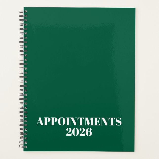 Logo black white monogram initials business 2026  planner (Front)