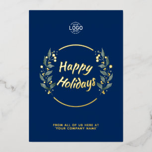 Logo Blue Business Holidays 2023 Calendar Card