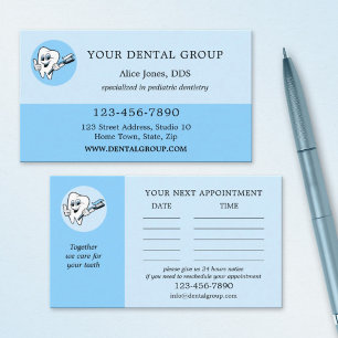Logo Blue Dentist Appointment Business Card