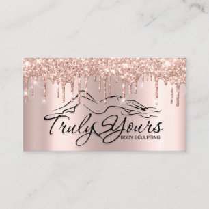 Logo  Body Sclupting Rose Drip Appointment Card