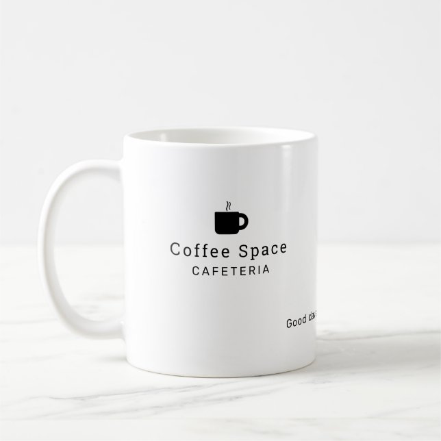 logo brand business name custom  coffee mug (Left)