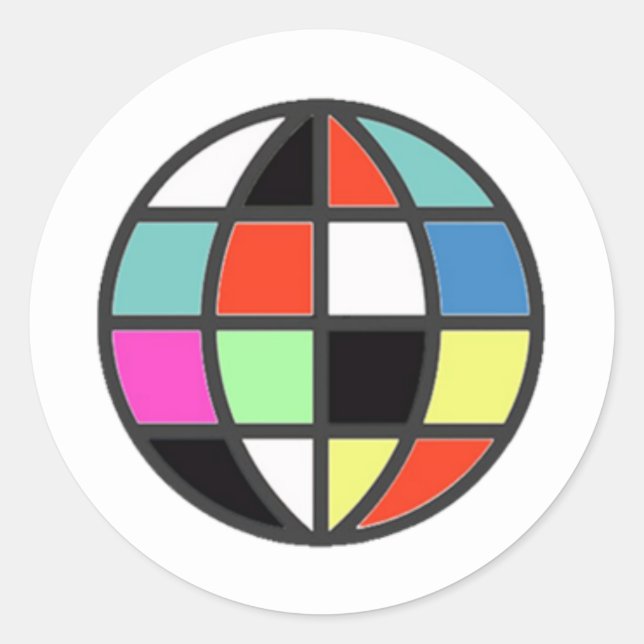 Logo brand (editable globe image) classic round sticker (Front)