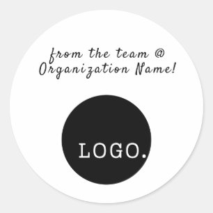 LOGO BRAND ORGANIZATION BUSINESS COMPANY BOOKPLATE CLASSIC ROUND STICKER