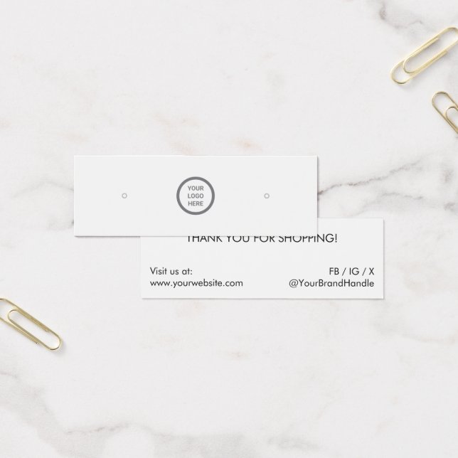 Logo-Branded Minimalist Jewellery Earring Display (Office)