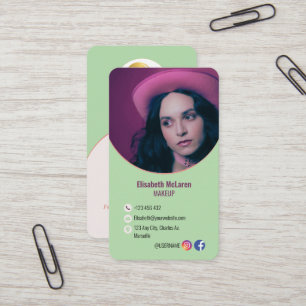 Logo Branding Modern Makeup Artist Business Cards 