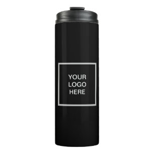 Logo Business Black Minimalist Corporate Thermal Tumbler