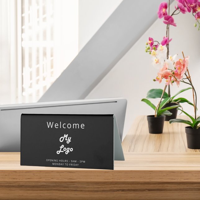 Logo business black white open closed desk  (Creator Uploaded)