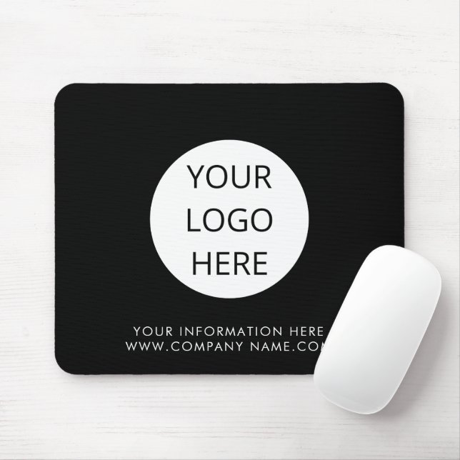 Logo Business Brand Black Company Mouse Pad (With Mouse)