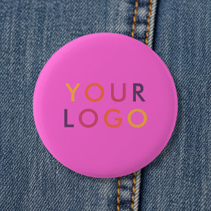 Logo Business Branding Pink 6 Cm Round Badge