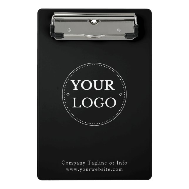 Logo Business Company Modern Minimalist Mini Clipboard (Front)