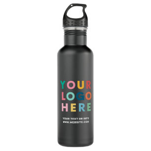 Logo Business Corporate Company Minimalist Black 710 Ml Water Bottle