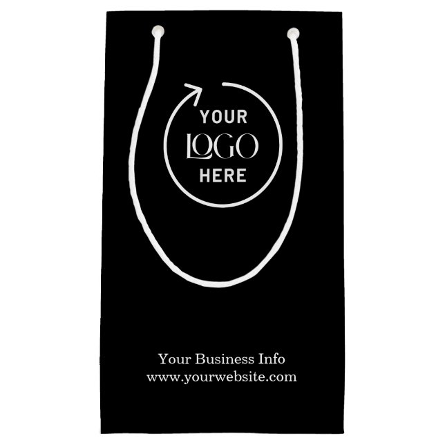 Logo Business | Corporate Company Minimalist  Small Gift Bag (Front)