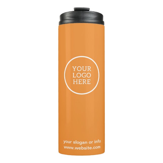 Logo Business Corporate Orange Company Modern Thermal Tumbler (Front)