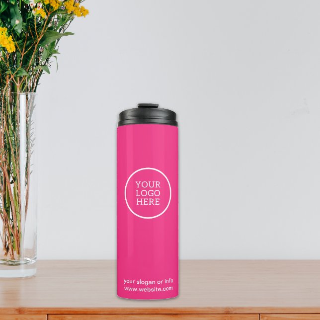 Logo Business Corporate Pink Company Modern  Thermal Tumbler (Creator Uploaded)