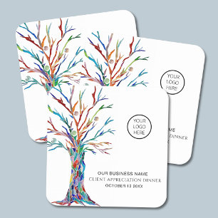 Logo Business Event Square Paper Coaster