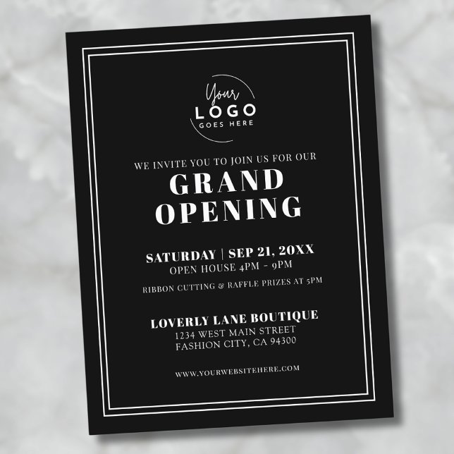 Logo Business Grand Opening Postcard (Logo Simple Business Grand Opening Postcard)