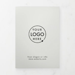 Logo Business   Grey Price List Trifold Brochure