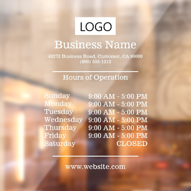 Logo Business Hours of Operation (Sheet 2)