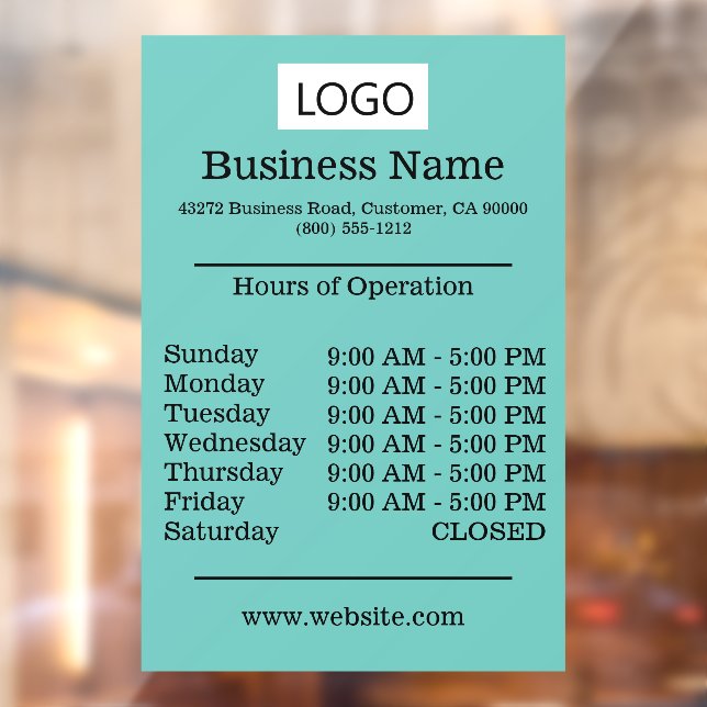 Logo Business Hours of Operation Opening Times  (Sheet 2)