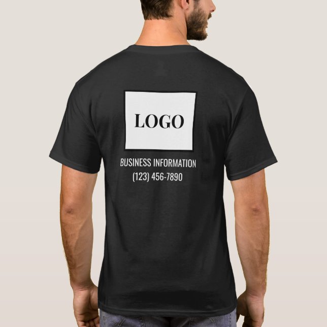 Logo Business Information Advertising T-Shirt (Back)