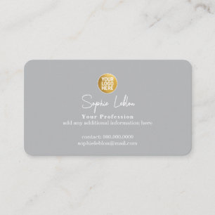 Logo business mark grey calling card