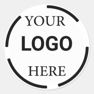 Logo Business Modern Minimal Designs Classic Round Sticker