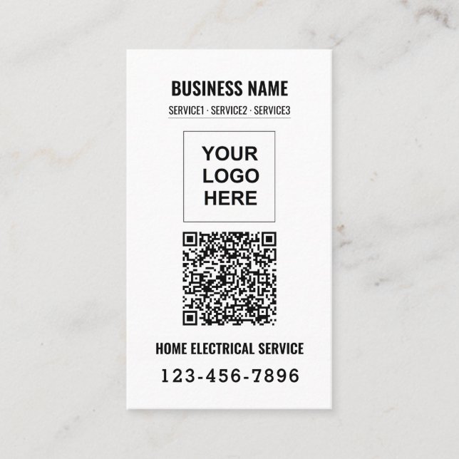 Logo Business QR code Custom Work Card (Front)