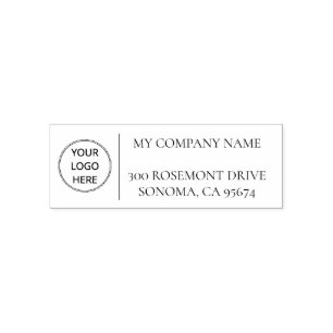 Logo Business Return Address   Modern Logo Self-inking Stamp