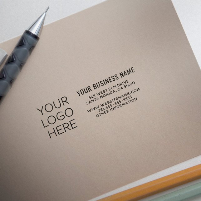 Logo Business Return Address Self-inking Stamp (Creator Uploaded)