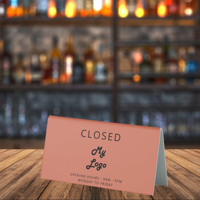 Logo business terracotta open closed desk (Creator Uploaded)