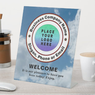 Logo Businesses Company Professional Custom   Pedestal Sign