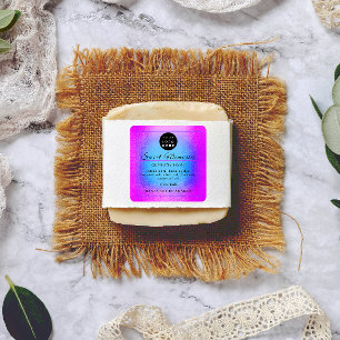 Logo Butter Cosmetic Soap Product Label Blue Pink