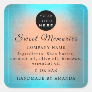 Logo Butter Cosmetic Soap Product Label Ocean