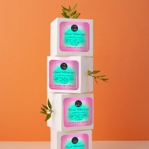 Logo Butter Cosmetic Soap Product Label Pink Mint