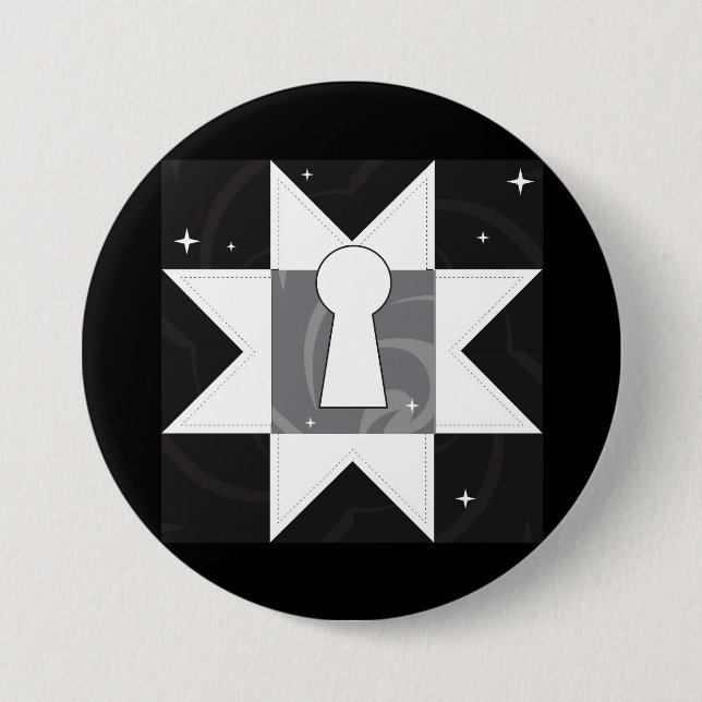 Logo Button -The Forgotten Rooms Quilt along (Front)