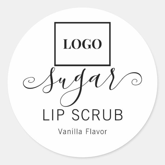 Logo Calligraphy Sugar Lip Scrub Product Label (Front)