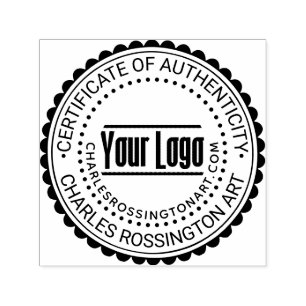 Logo “Certificate of Authenticity” #7B Name URL Self-inking Stamp