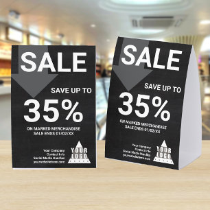 Logo Chalkboard 4x6 Marketing Percentage Off Sale