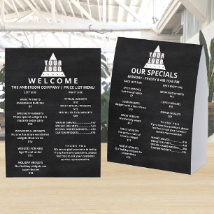Logo Chalkboard 5x7 Promotion Double Column List