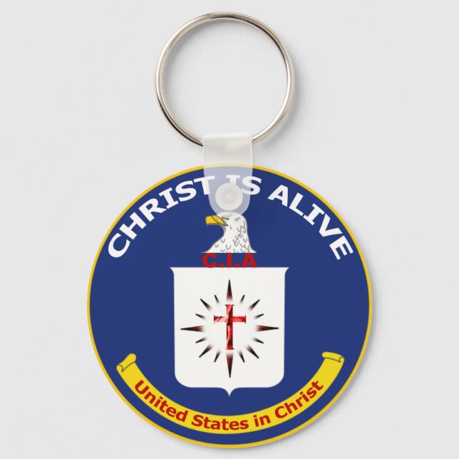 Logo CIA "Christ Is Alive" Key Ring (Front)