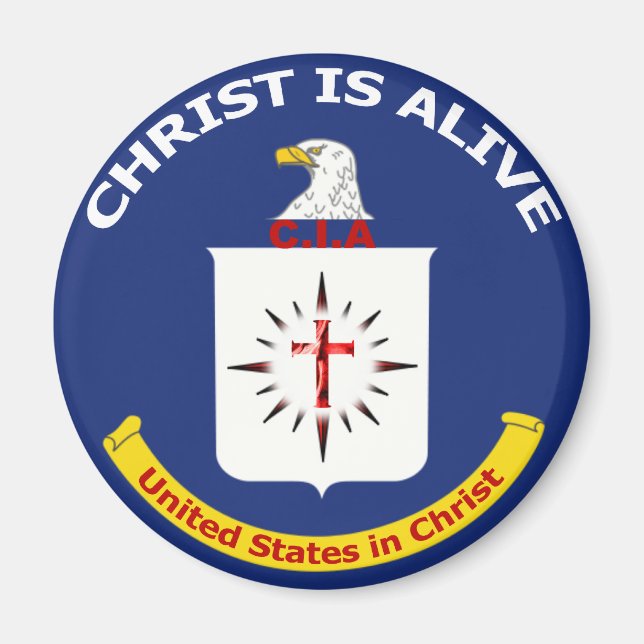 Logo CIA "Christ Is Alive" Magnet (Front)