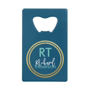 Logo Circle Monogram Blue