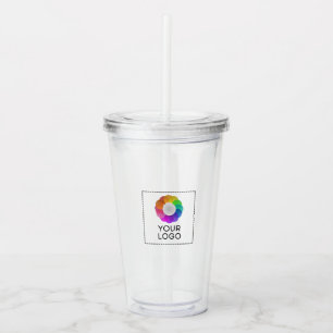 Logo Clear Trendy Tumbler, low minimum quantity Acrylic Tumbler