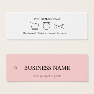Logo Clothing Care Hang Tag