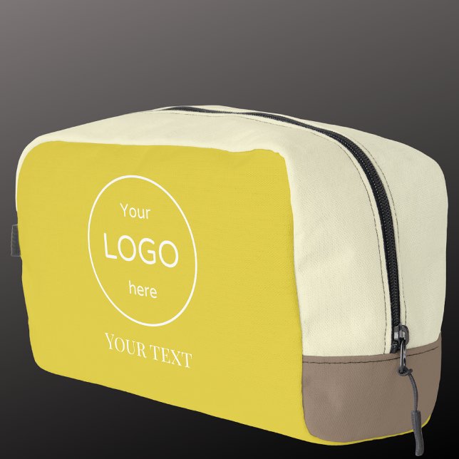 Logo company business yellow cosmetic toilet bag (Creator Uploaded)