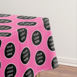 Logo Company Hot Pink Business Promotional  Tablecloth