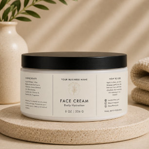 Logo Cosmetic Face Cream Jar Wrapper Label