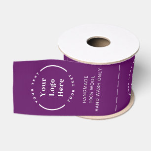 Logo Custom Business Garment Care Clothing Labels Grosgrain Ribbon